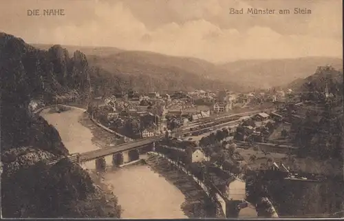 AK Bad Münster Die Nahe, gelaufen 1919