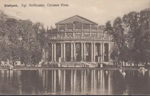 AK Stuttgart Hoftheater Grosse Maison, couru en 1922