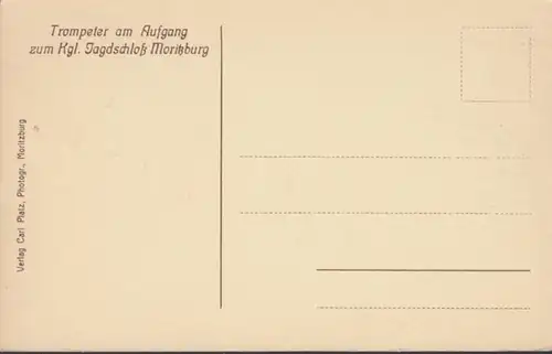 AK Moritzburg Kgl. Jadgschloß Trompeter, ungelaufen