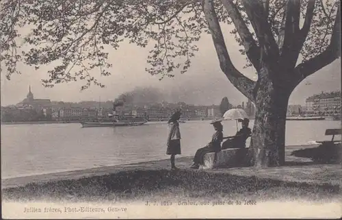 CPA Gèneve vue prise de la Jetée, circulé 1906