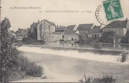 CPA Brienon-sur-Armançon La Digue, circulé