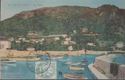 CPA Beaulieu sur Mer Le Port, circulé 1906