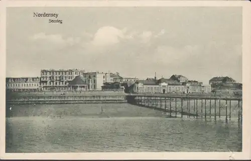 AK Norderney Seesteg, ungelaufen