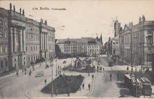AK Berlin Schlossplatz, couru 1914