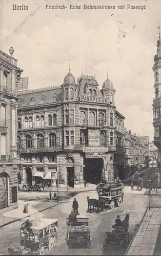 AK Berlin Friedrich Ecke Behrenstraße avec passage, couru 1907