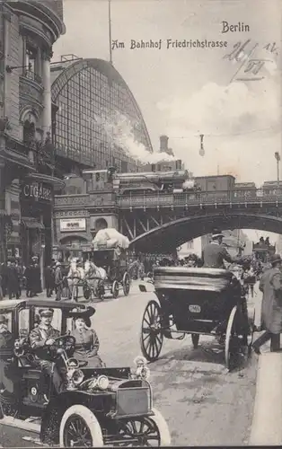 AK Berlin Am Bahnhof Friedrichstraße Passage, gelaufen 1912