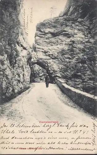 AK Viamalastrasse, couru en 1907