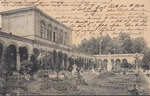 AK Bad Kissingen Konverstaionsgebäude, gelaufen 1902