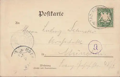 AK Bad Kissingen Konverstaionsbahn, couru 1902