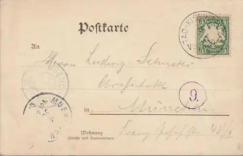 AK Bad Kissingen Konverstaionsgebäude, gelaufen 1902