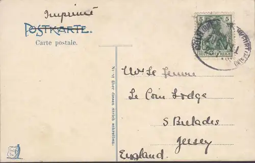 AK Bingen Vue Rhin Post, couru 1909