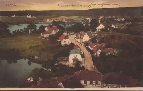 AK Lagow Blick vom Schloßturm, gelaufen 1925