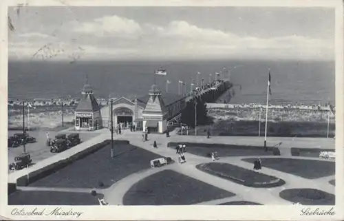 AK Ostseebad Misdroy Seebrücke, gelaufen 1939