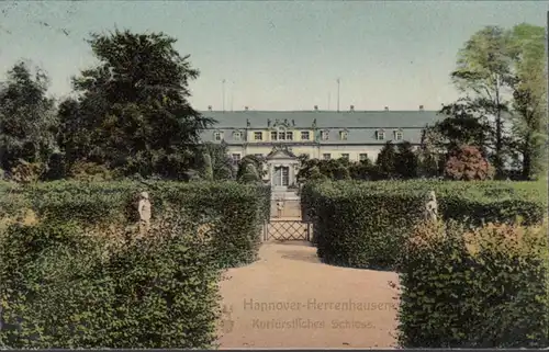 AK Hannover Herrenhausen Kurfürstliches Schloß, gelaufen 190?