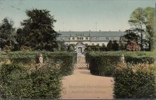 AK Hannover Herrhausen Kurfürstliches Schloss, couru 190?