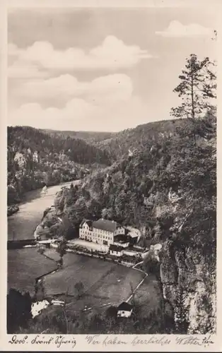 AK Behringsmühle Gasthof Heinlein Doos Bahnpost, couru en 1934