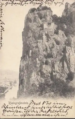 AK Rheingrafenstein, gelaufen 1903
