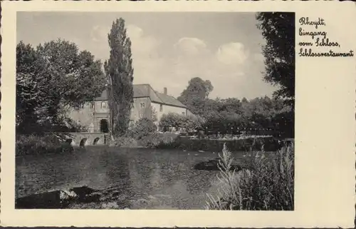 AK Rheydt Eingang zum Schloßrestaurant, gelaufen 1936