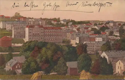 AK Adorf Stadtansicht Feldpost, gelaufen 1914