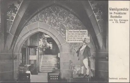 AK Frankfurt Ratskeller Wandgemälde, gelaufen 1905