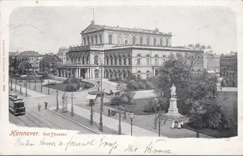 AK Hannover Hoftheater, gelaufen 1901