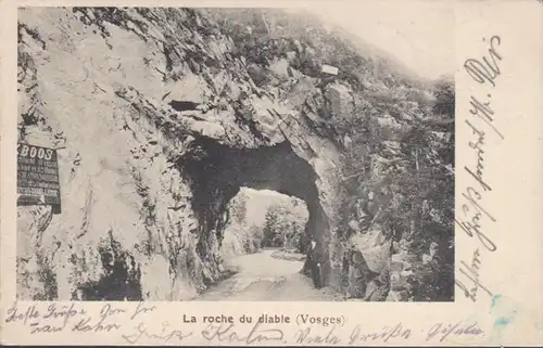CPA Vosges La roche du diable, circulé 1904