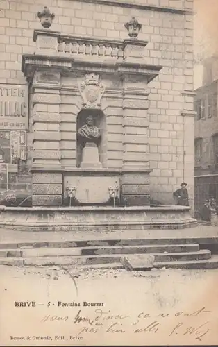 CPA Brive la Gaillarde Fontaine Bourzat, circulé 1902