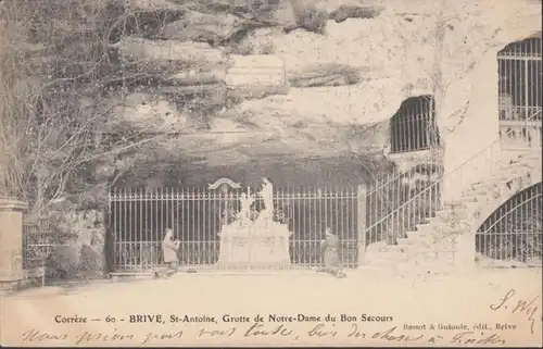 CPA Brive la Gaillarde St.Antoine Grotte de Notre Dame du Bon Secours, circulé 1902