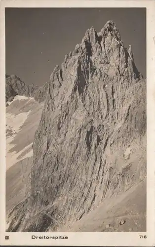 AK Dreitorspitze Meilerhütte, gelaufen 1924