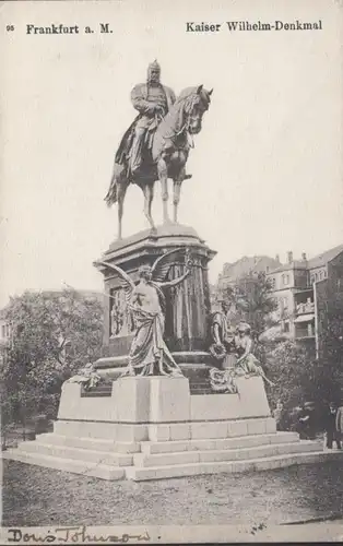 AK Frankfurt Kaiser Wilhelm Denkmal, gelaufen 1907