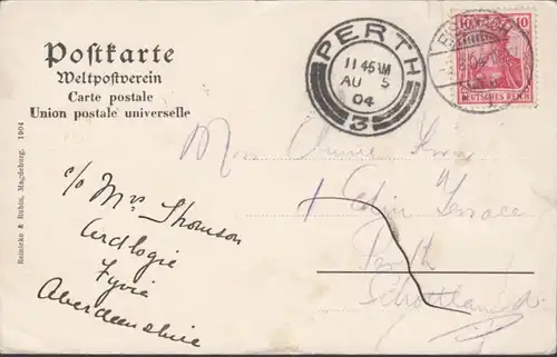 AK Blick auf Hainstein und Wartburg, gelaufen 1904