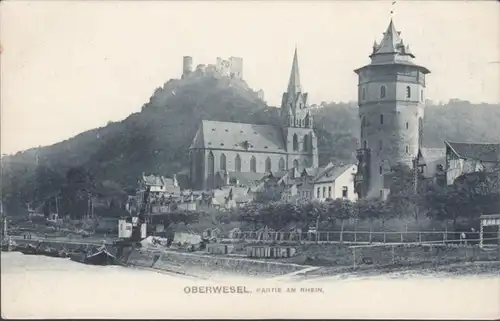 AK Oberwesel Partie am Rhein, ungelaufen