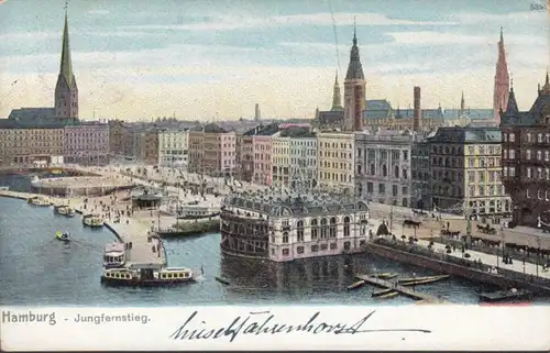 AK Hambourg Jungfertsberg, couru 1905