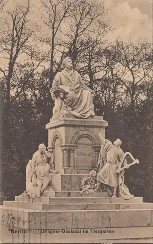 AK Berlin Wagner Monument, couru en 1924