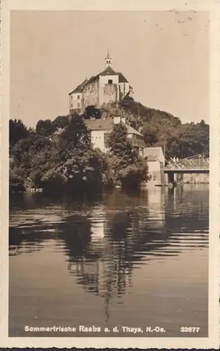 AK Raabs a.d. Thaya Schloss, gelaufen 1936