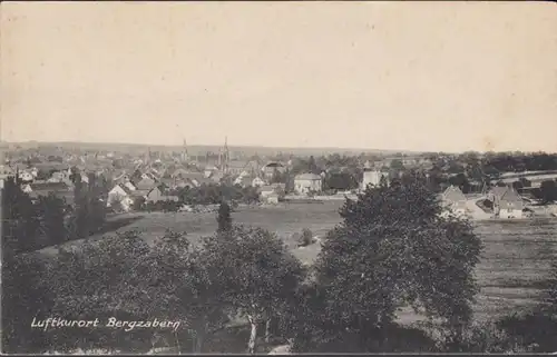 AK station thermale Bergzabern Vue de la ville date 1918, incurvée