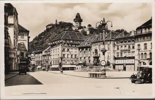 AK Graz Adolf Hitler place de censure, couru en 1946