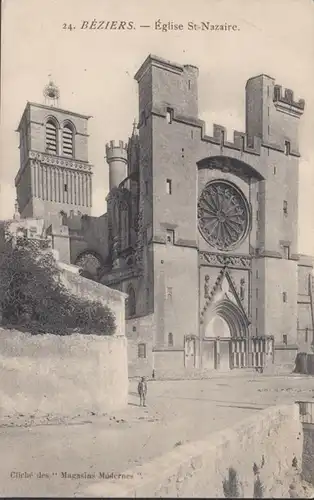 CPA Béziere Église St.Naziere, circulé 1928