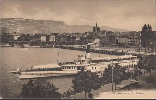 AK Genève et le Salève, couru en 1922