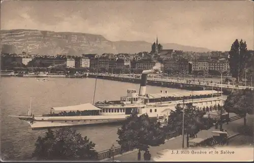 AK Genève et le Salève, gelaufen 1922