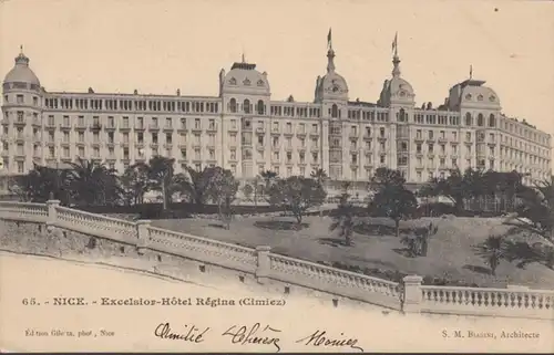 CPA Nice Excelsior Hôtel Regina, circulé 1904