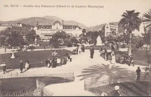 CPA Nice Jardin des Palmiers Albert et Casino Municipal, non circulé