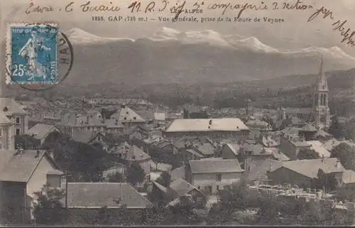 CPA Gap Vue générale prise de la Route de Veynes, circulé 1925