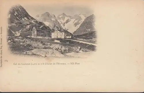 CPA Col du Lautaret Glacier de l'Homme, circulé 1902