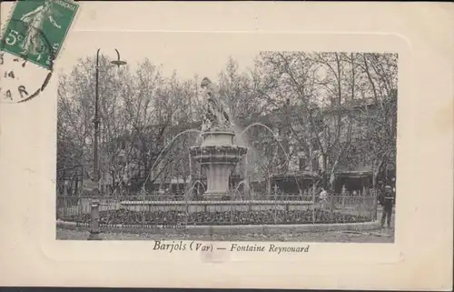 CPA Barjols Fontaine Reynouarde, circulé 1914