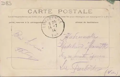 CPA Barjols Fontaine Reynouarde, circulé 1914