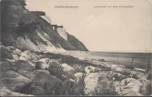 AK Stubbenkammer Strandpartie vor dem Königsstuhl, ungelaufen