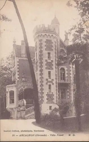 CPA Arcachon Villa Faust, non circulé