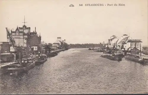 CPA Strasbourg Port du Rhin, non circulaire.