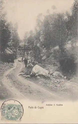 CPA Aubagne Porte de Cuges, circulé 1906